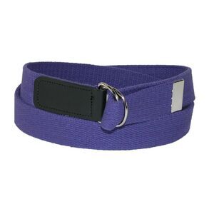 CTM Plus Size Cotton Web Belt with Double D Ring Buckle
